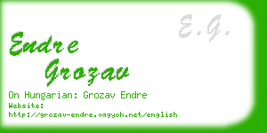 endre grozav business card